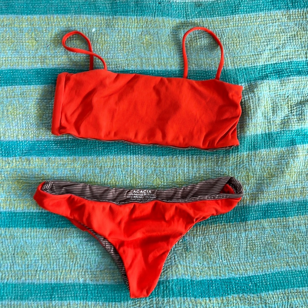 Acacia swimsuit ribbed persimmon P